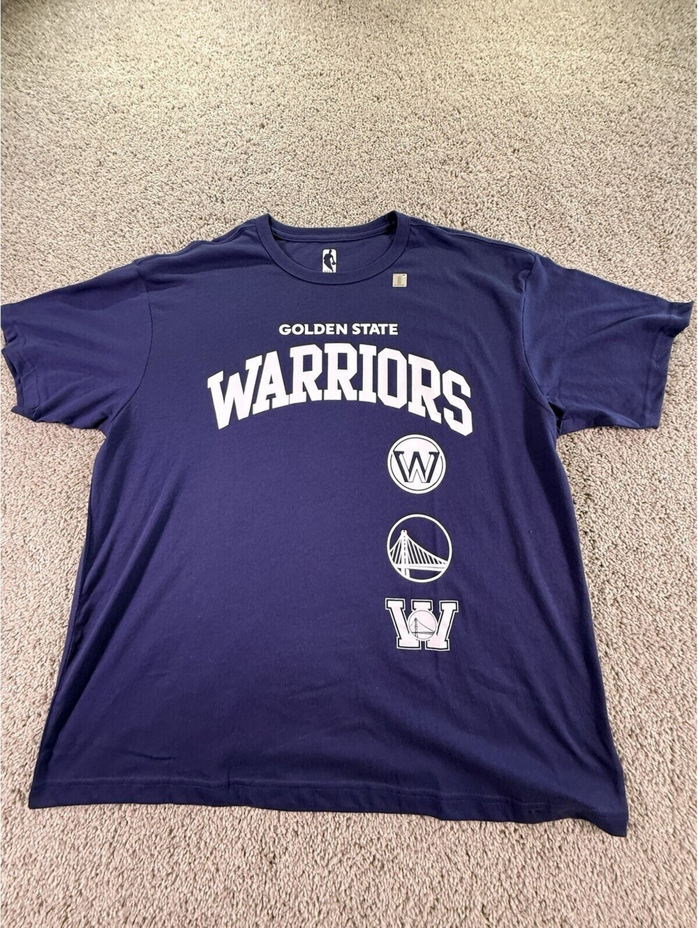 NWT NBA Golden State Warriors T Shirt Blue Short Sleeve XL